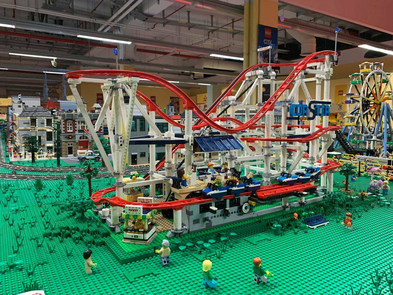 LEGO amusement park roller-coaster